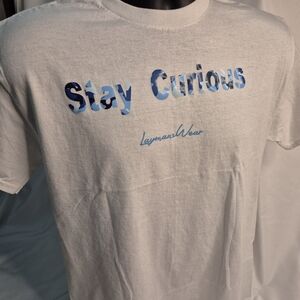 White Stay Curious T-Shirt
